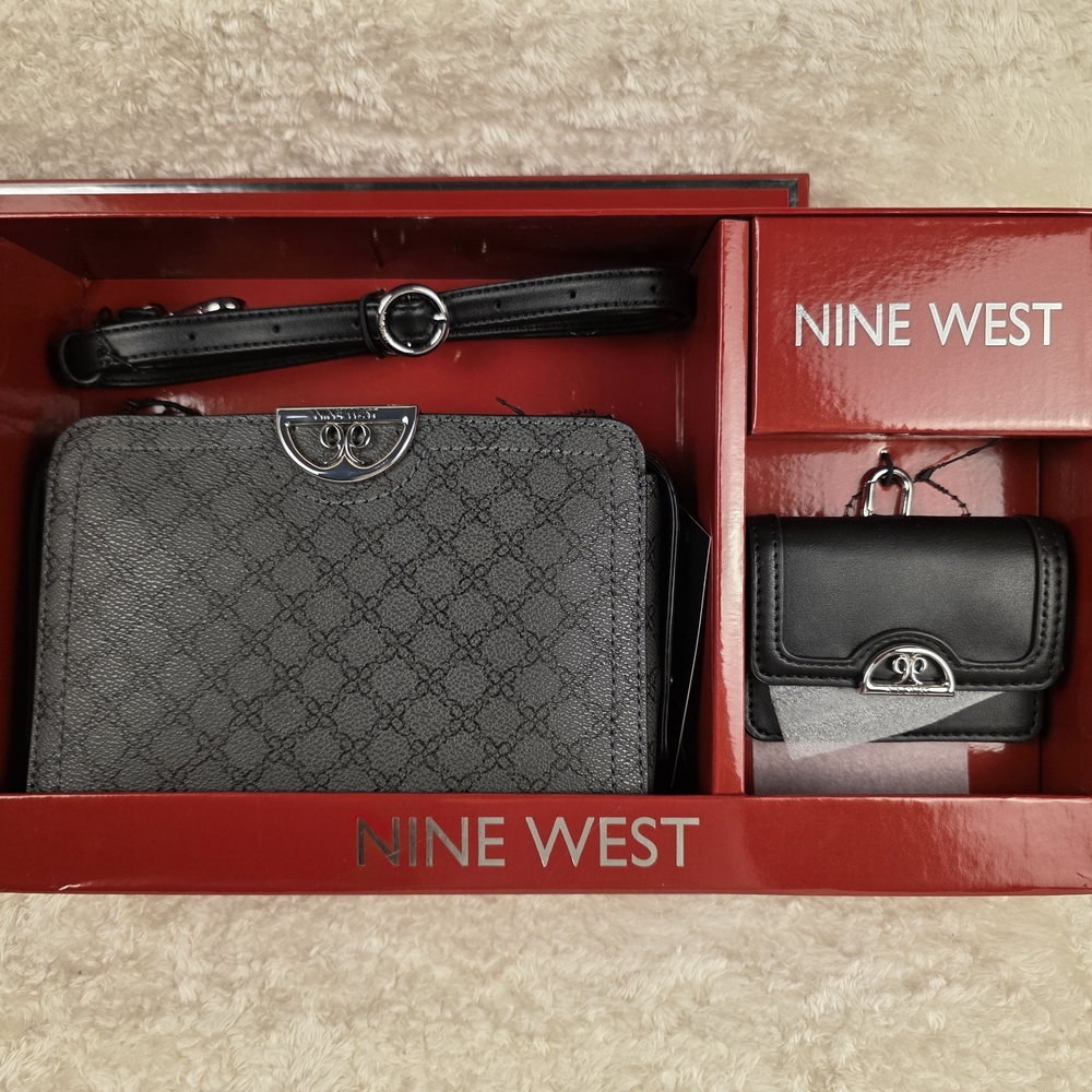 Nine West Black Crossbody Bag Set, Christmas Promotio